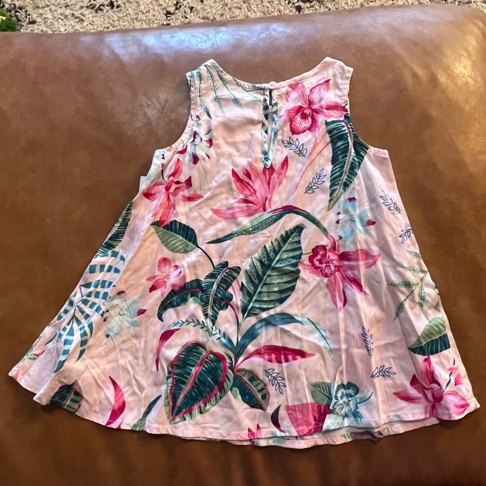 🆕 Old Navy Sleeveless Pink Floral Swing Dress 18-24mo.